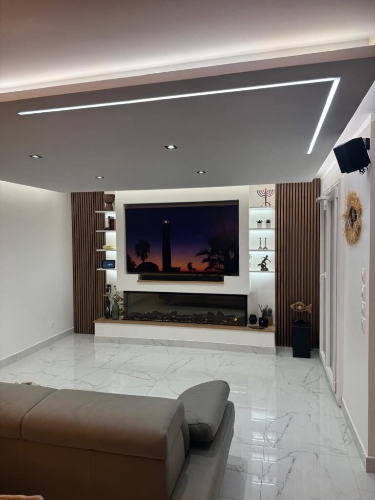 Réalisation d&rsquo;un décor TV sur mesure a Saint brice sous foret ( 95 )